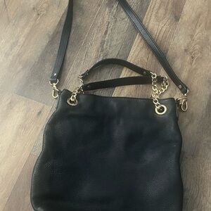 MICHAEL Michael Kors Black Crossbody Bag with Gold Accents